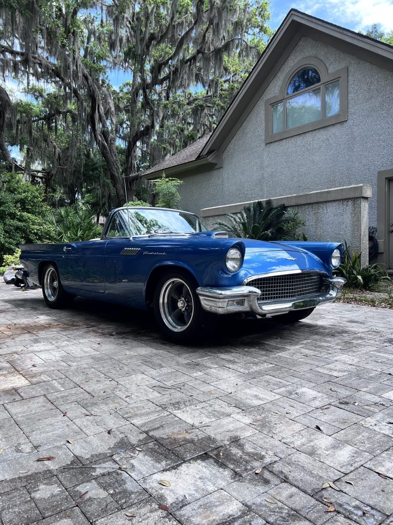 1957 Ford Thunderbird classic car detailing on Amelia Island, Florida
