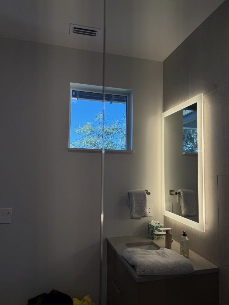 Streak-free restored shower glass in Nassau County, Florida
